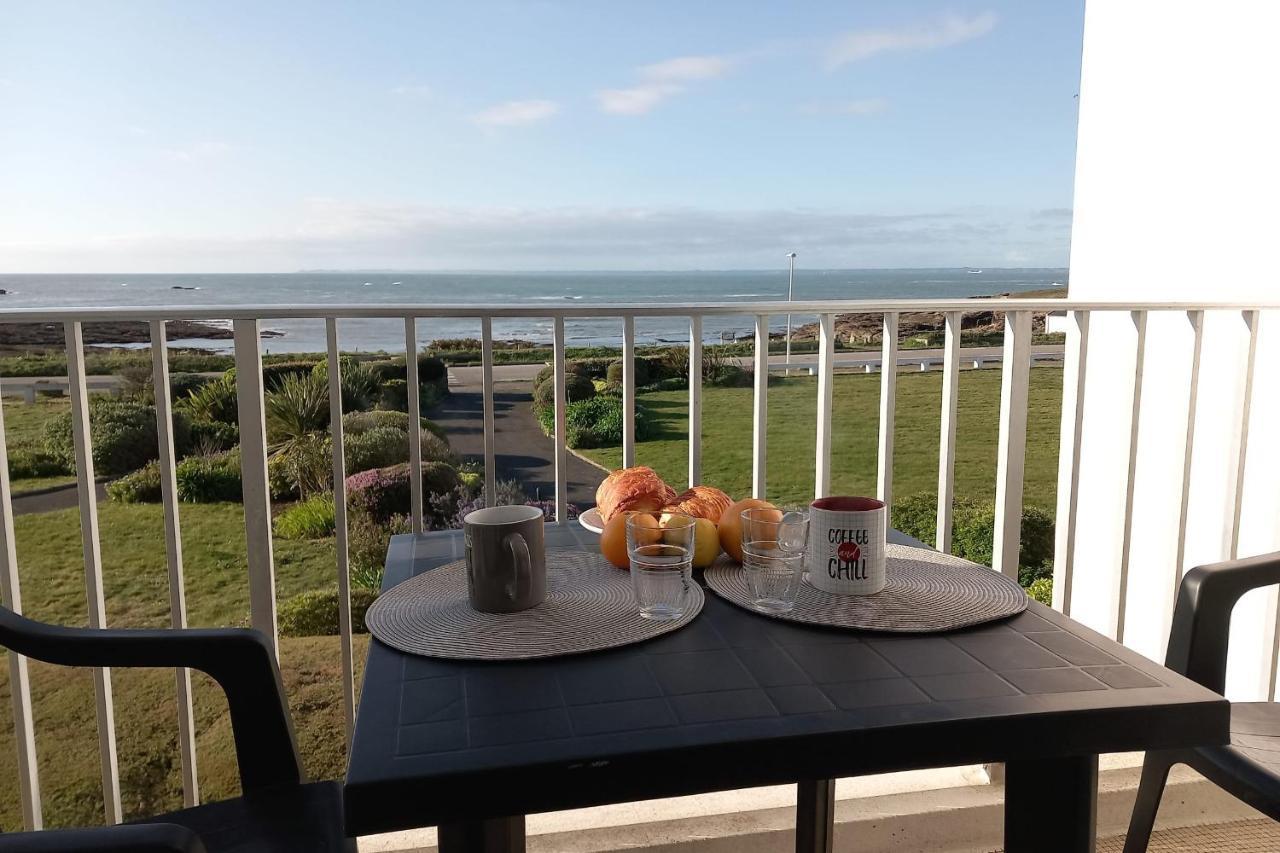 Grand Studio Vue Mer Dans Residence Des 3 Iles Pres De La Thalasso Quiberon Kültér fotó
